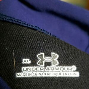 Men's Used XL Under Armour Maize and Blue Base Layer Long Sleeve Shirt